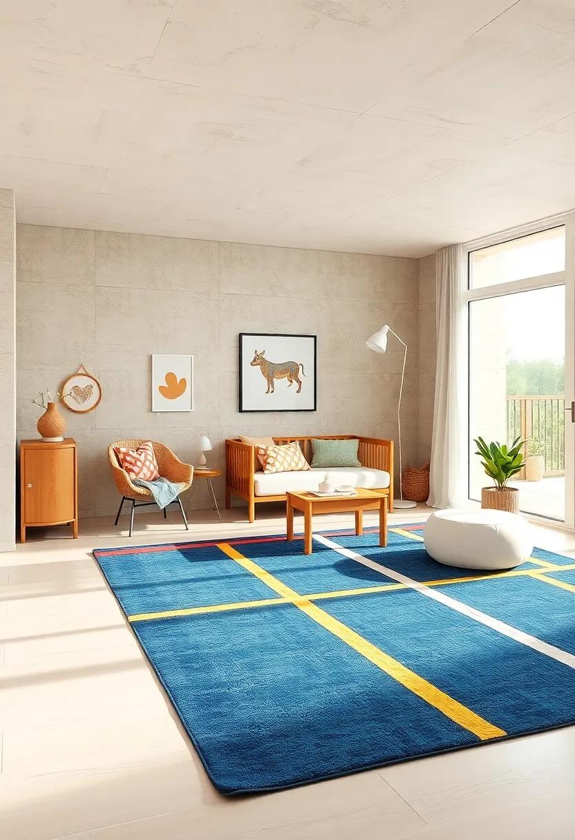 Retro Revival: A Colorful Parking⁢ Lot Rug for ‌Little Drivers