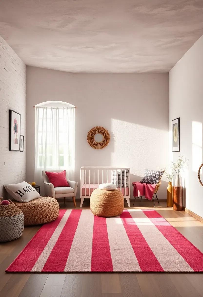 Classic Charm:⁣ A Striped Area Rug ⁢for Timeless Appeal