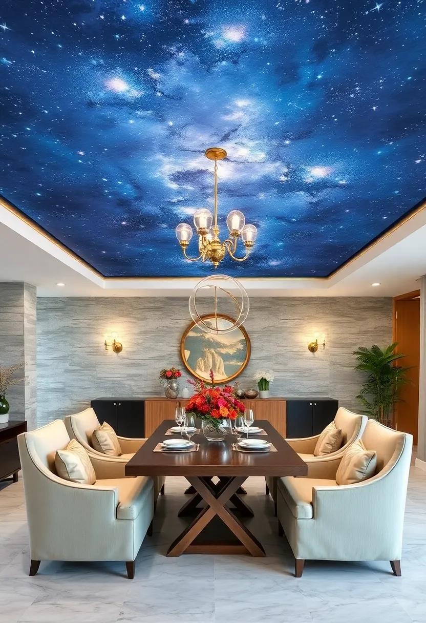 Painted ​Sky Murals: Create an ethereal atmosphere by painting⁤ a sky mural on the ceiling, making⁣ every meal feel like dining under the stars