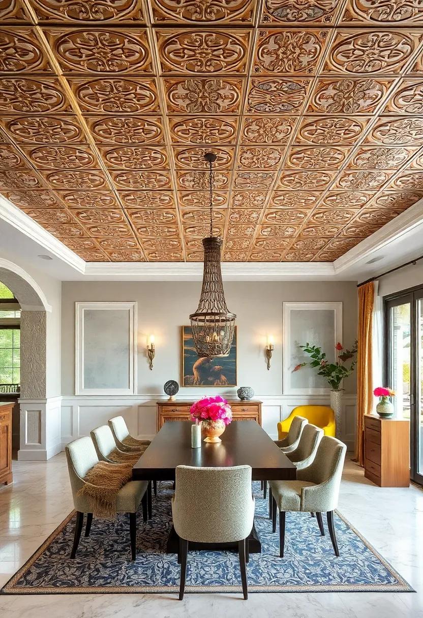 Vintage Tin Tiles: Opt for⁣ vintage-style tin ceiling tiles for a unique, textured look that blends nostalgia with contemporary ‍design