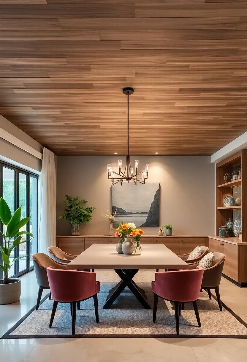 Wood Plank Ceilings: Warm⁢ up your ‍space with wood plank ceilings, ​offering ‍a cozy yet sophisticated vibe that⁤ resonates with rustic and modern styles alike
