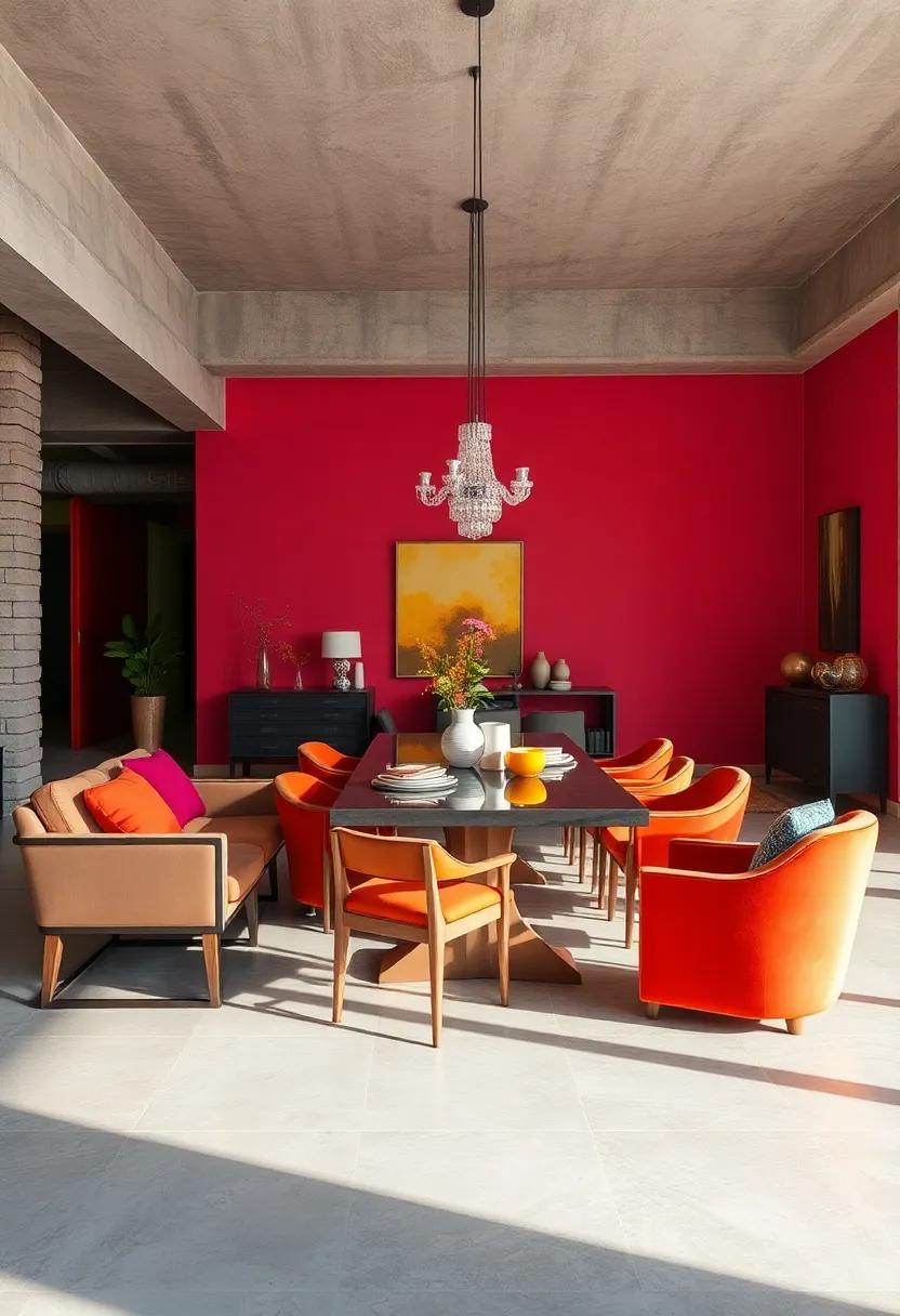 Bold⁣ Color Palette: experiment with striking colors on walls or furniture to inject personality and⁣ warmth‌ into your⁣ dining area