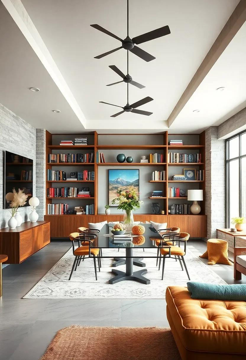 curated Bookshelves: Add floor-to-ceiling bookshelves ‍to display your favorite books alongside dining decor to create an inviting ambiance