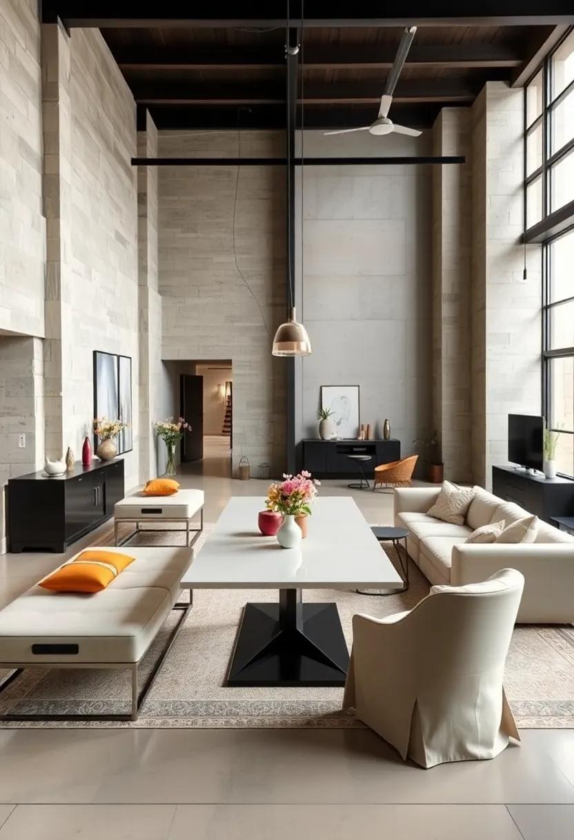 Minimalist marvel: Opt for a sleek, monochromatic palette with minimalist furniture pieces that make a statement without overwhelming the space