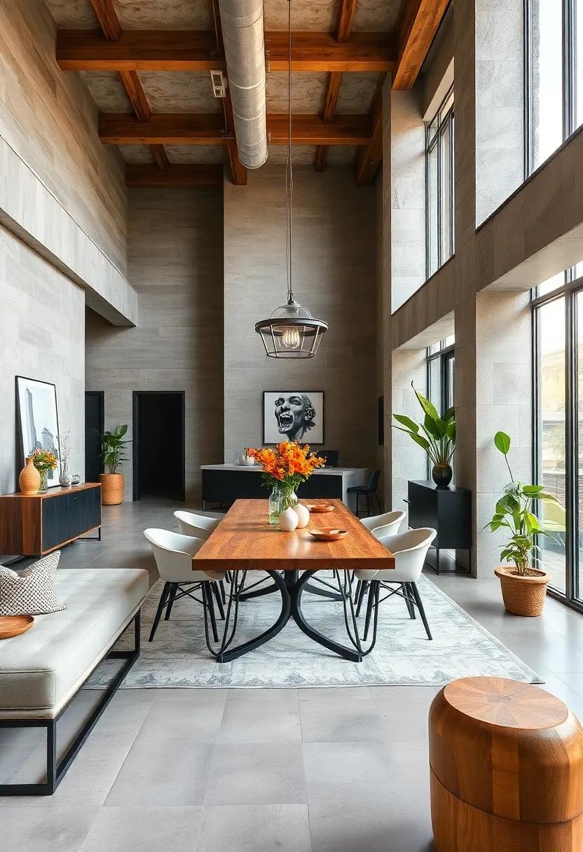 Mixed Materials: Combine wood, glass, and metal for an eclectic dining area ​that⁢ feels modern yet⁢ grounded