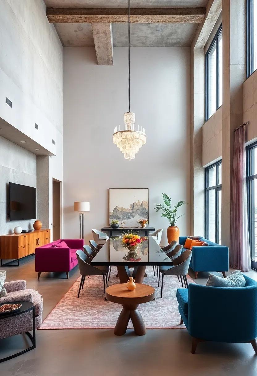 Statement Lighting: Install a bold chandelier or pendant lights to‌ draw the eye upward, enhancing the‍ loft’s height‌ and drama