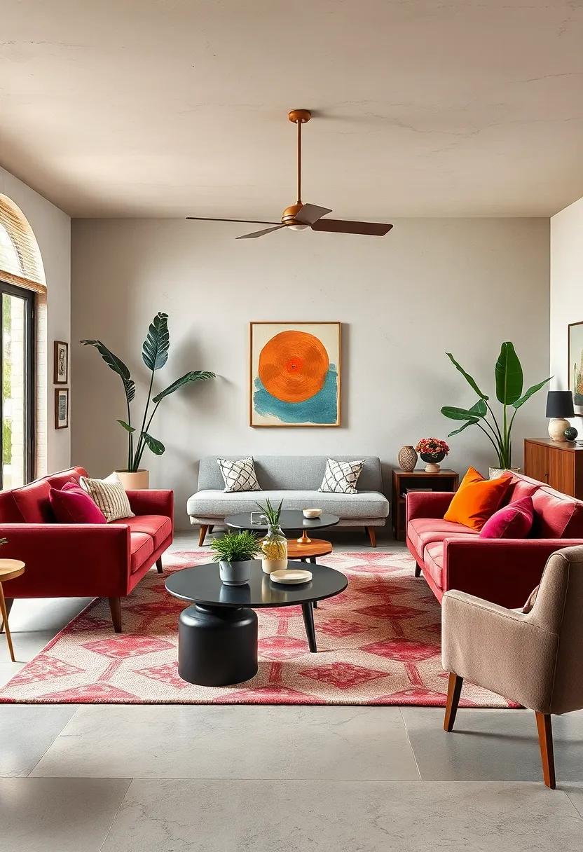Choose‌ a Bold ⁣Color Palette: Experiment‍ with an unexpected color scheme, combining muted earth⁣ tones with pops of color to achieve a lively ‍yet sophisticated vibe
