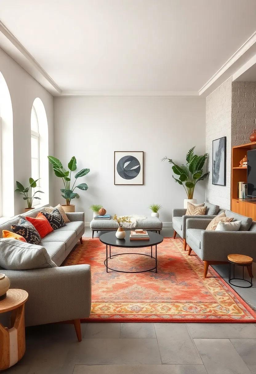 Layer ⁢Rugs: Combine area⁣ rugs of different sizes and‌ textures to‌ add warmth ⁢and ⁢dimension, creating a ​cozy atmosphere that invites ‍relaxation