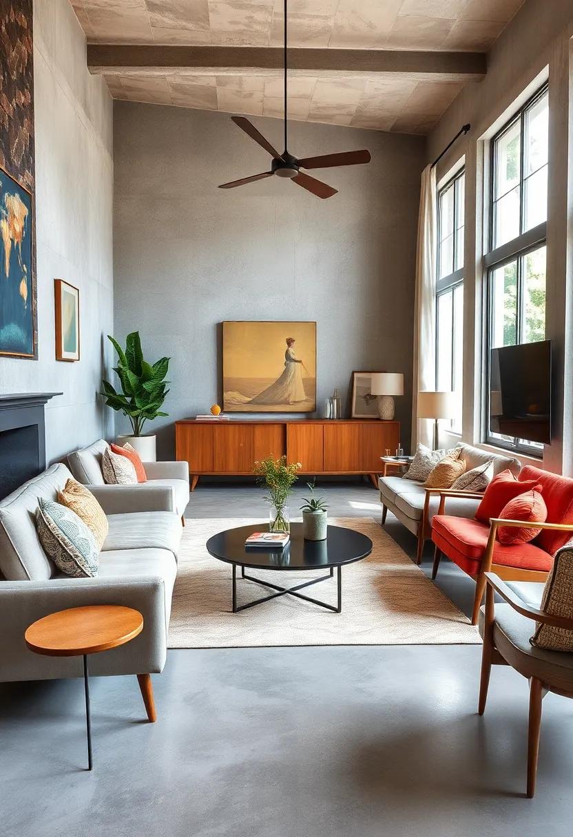 Incorporate Vintage Finds: ⁣explore thrift stores or⁣ flea markets for ⁤unique mid-century⁢ finds, ⁤mixing them‍ with contemporary‍ pieces to create an authentically eclectic​ atmosphere