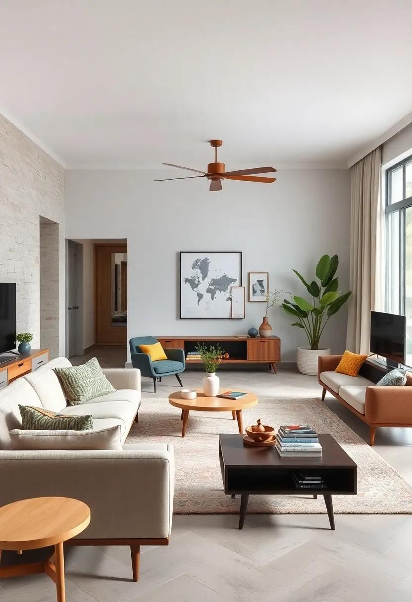Create⁤ Zones:‌ Define different areas within‌ the living room, such as a games corner or an entertainment‍ area, using ‌furniture⁤ arrangements to guide‌ the flow ‌of the space