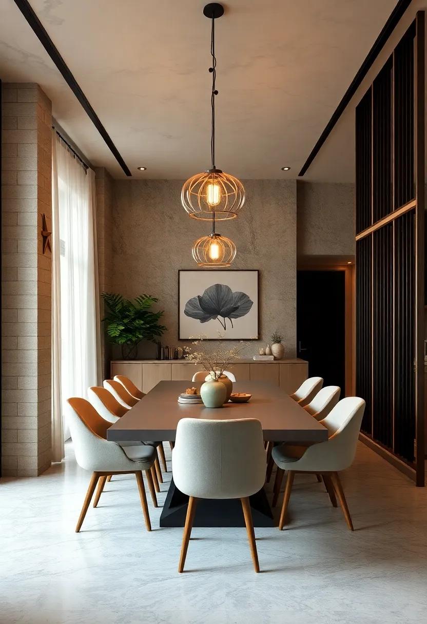 Pendant ​Lights:⁤ Hang‌ stylish pendant lights over your dining table for a ⁣modern‌ twist; ⁣choose designs ‍that ‌suit your aesthetic, whether⁤ minimalist ‌or ornate