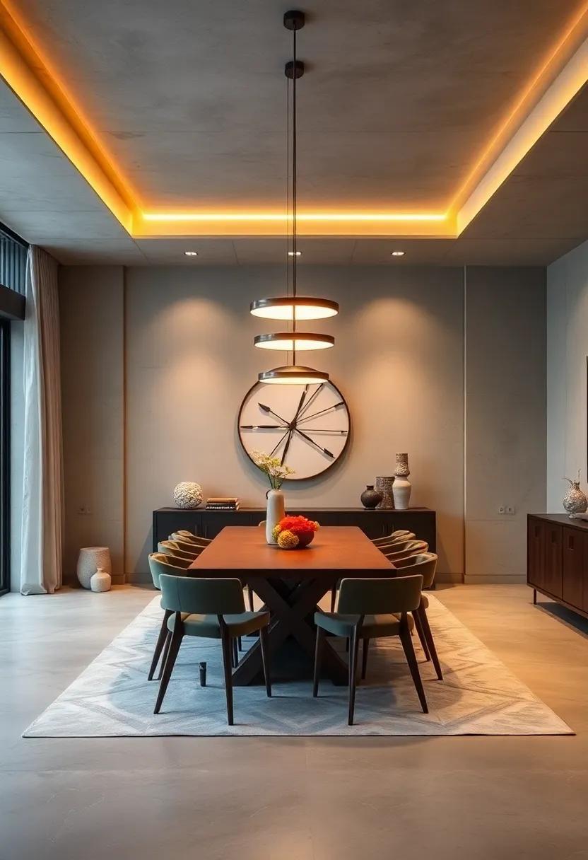 Floating ‌Light⁣ Designs: Explore ceiling-mounted lights that appear to float above the dining area, ‍creating‌ a sense ​of lightness and space