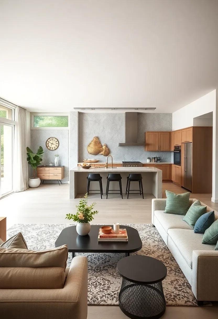 Embrace a cohesive color palette to create a calm and‍ inviting space that flows seamlessly from living‍ room to kitchen