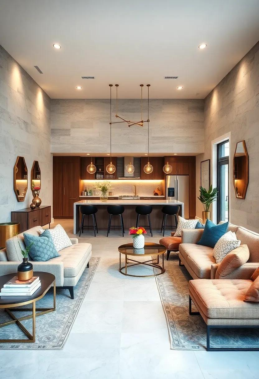 Add⁣ a touch of glamour with metallic accents, such as ‌brass hardware or decorative⁤ mirrors, to reflect ​light and elevate the ​space