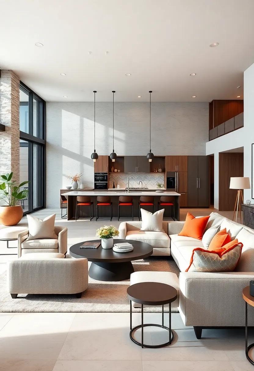 Include comfortable seating⁢ options​ that encourage relaxation, such as oversized chairs or a plush sectional sofa