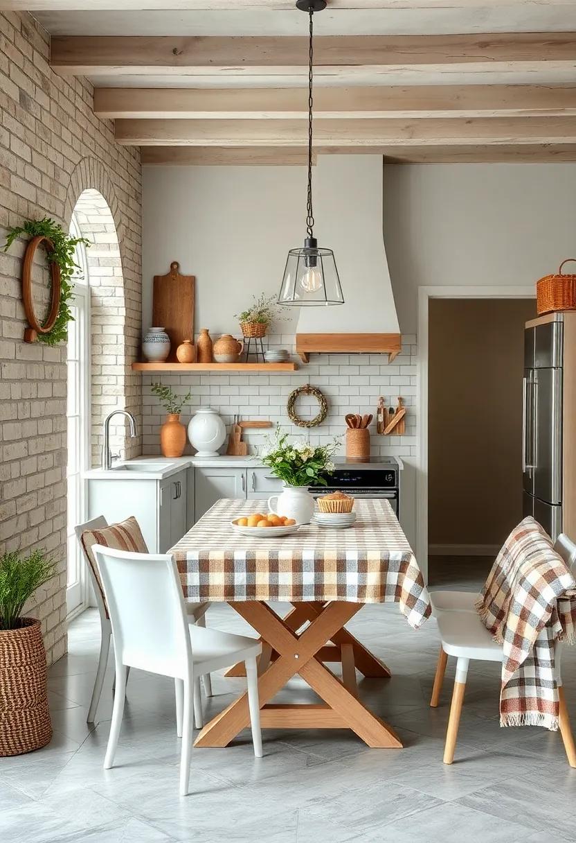 Charming Textiles: Incorporate farmhouse-style ⁤textiles like ​checkered ⁣tablecloths and linen dish towels for a cozy touch
