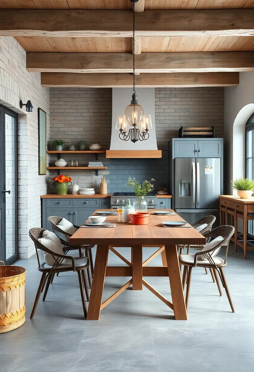 Cozy farmhouse Table:​ Opt for a‌ sturdy wooden dining table that invites​ gatherings and⁢ adds a ‍touch of⁣ farmhouse warmth