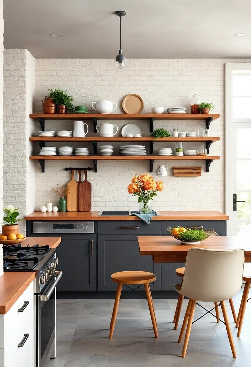 Embrace Open Shelving: Showcase your ‌favorite dishes and ⁣glassware on ‌open shelves, adding both charm and ‌accessibility to your kitchen
