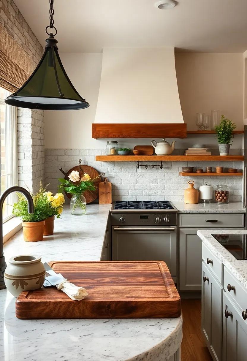 Rustic Cutting​ Boards: ‌Use wooden or bamboo cutting⁢ boards as ⁤decorative accents on counters while‌ being functional at the same time