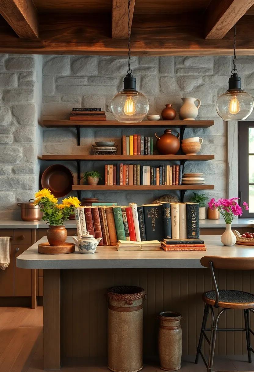 Vintage Cookbook‌ Display: Showcase a collection of vintage cookbooks on a stand or ‍shelf, combining practicality ⁤with decor