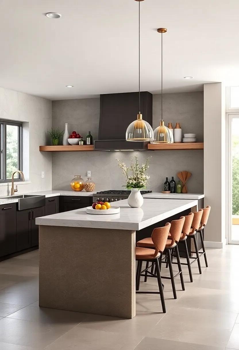 Combine Open Shelving with counter Space - ⁣Utilize open ⁢shelving above or around the island to⁢ keep ‍frequently used items⁣ accessible while enhancing decor