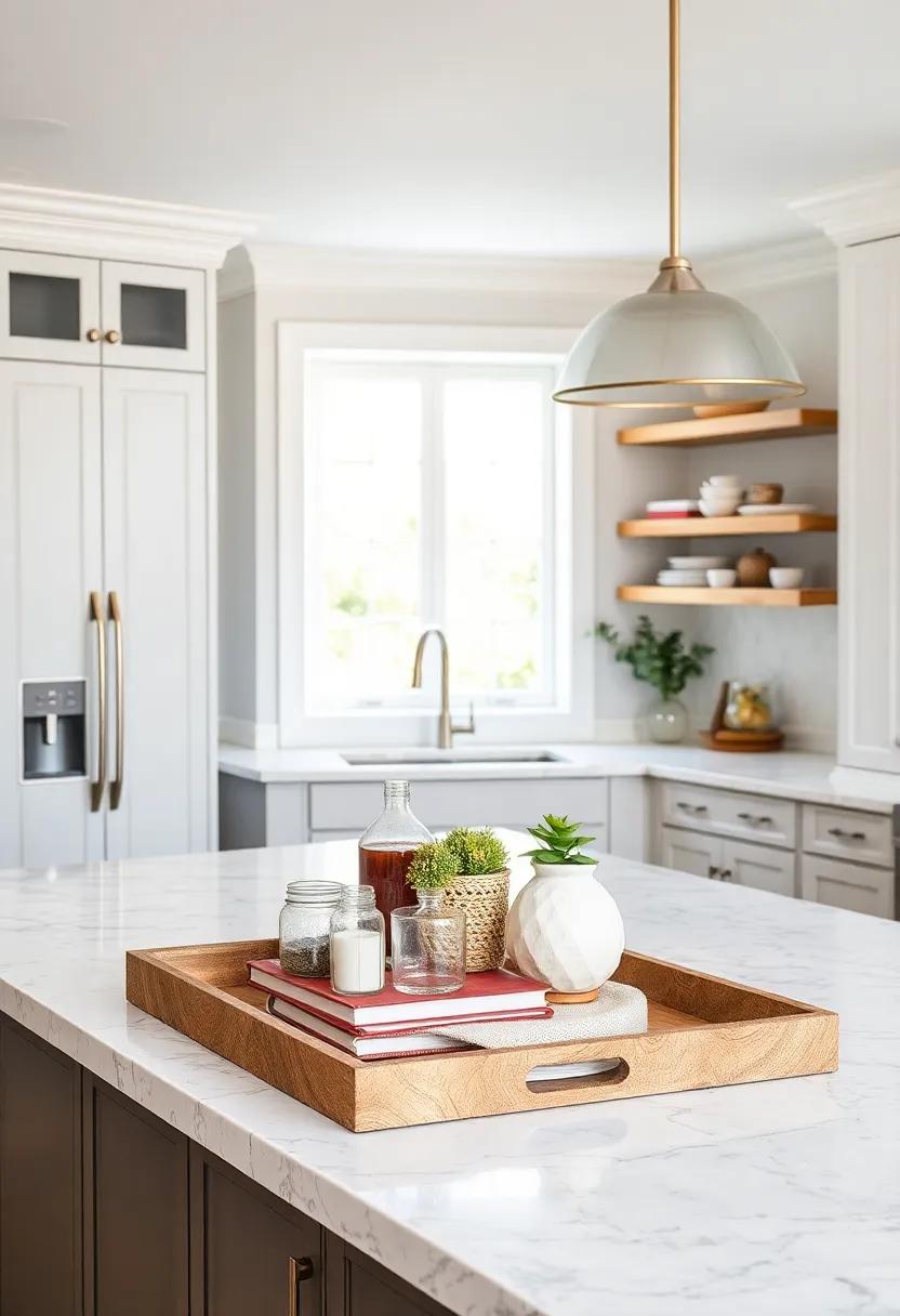 Layered textures ⁣with Decorative ‌Trays⁣ - Use ⁣different trays to hold items ⁢like spices, ⁢oils,⁤ or cookbooks, mixing materials for⁣ a cozy and inviting atmosphere