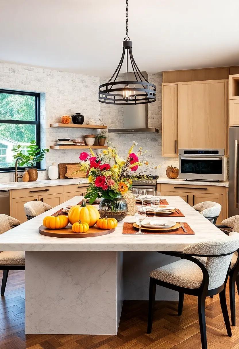 Seasonal⁤ Table Arrangements - Change‌ your center⁢ table decor with ​the seasons using ⁣items like pumpkins in fall‌ or fresh fruits in summer for ⁢a seasonal flair