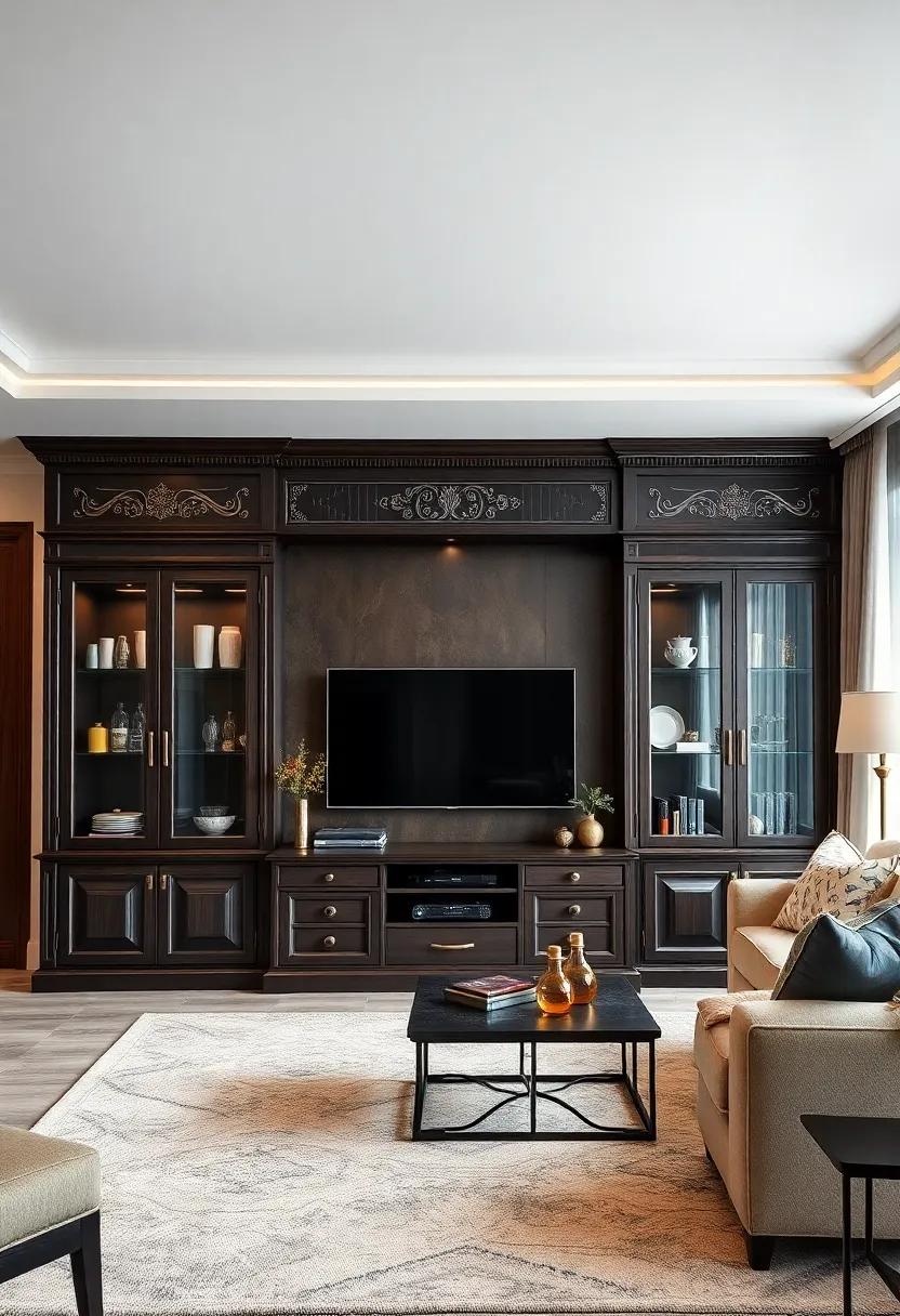 Rustic Charm:‌ Opt for a reclaimed‍ wood wall unit⁤ that‌ adds warmth and‌ character, ⁤complete with ample space​ for books, decorative items, and your media setup