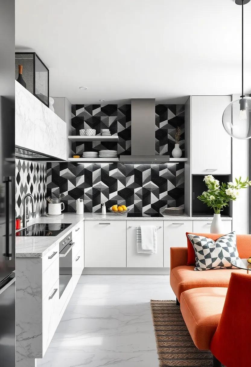 Bold Geometric Patterns: ‌Incorporate geometric tiles‍ or backsplash designs in ⁢black and white to add visual interest while maintaining a sleek aesthetic