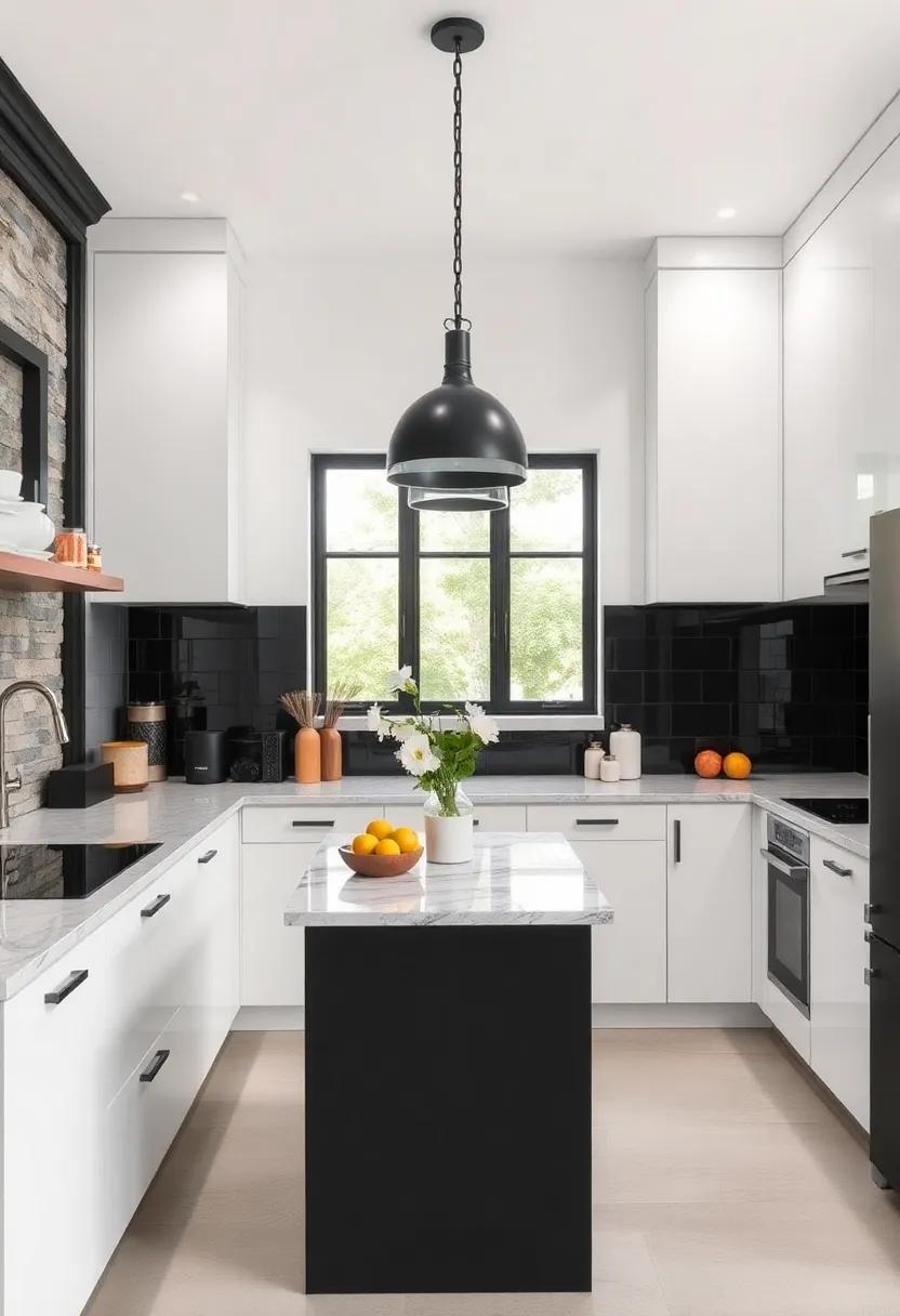 Decorative Trim: use⁣ black crown molding or‌ trim against ‌white⁣ walls and cabinets, adding an⁢ elegant finishing touch‍ to your kitchen’s⁣ design