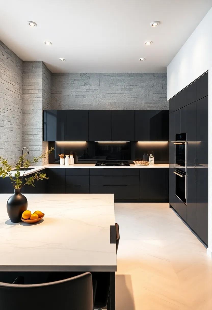 Integrated Technology: Embrace the future with built-in smart​ kitchen appliances⁢ that seamlessly blend⁣ into your black and white design for ⁢a modern twist