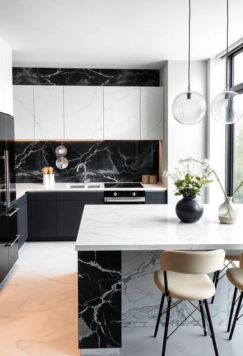 Marble Surfaces: Integrate black and white marble countertops or backsplashes to ⁢introduce luxury and⁤ sophistication while remaining⁤ undeniably ‌chic