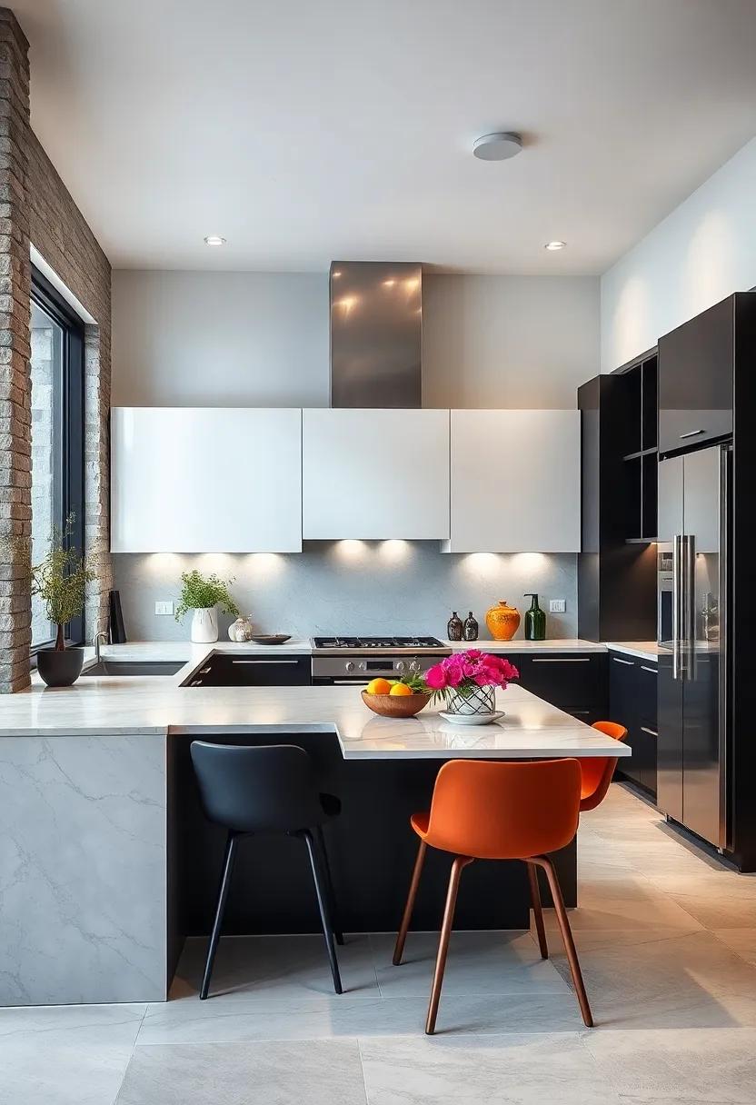 Stainless Steel Accents: Enhance your black and white​ kitchen with stainless steel⁣ appliances ‌and fixtures, adding⁤ a contemporary edge‍ to the overall design