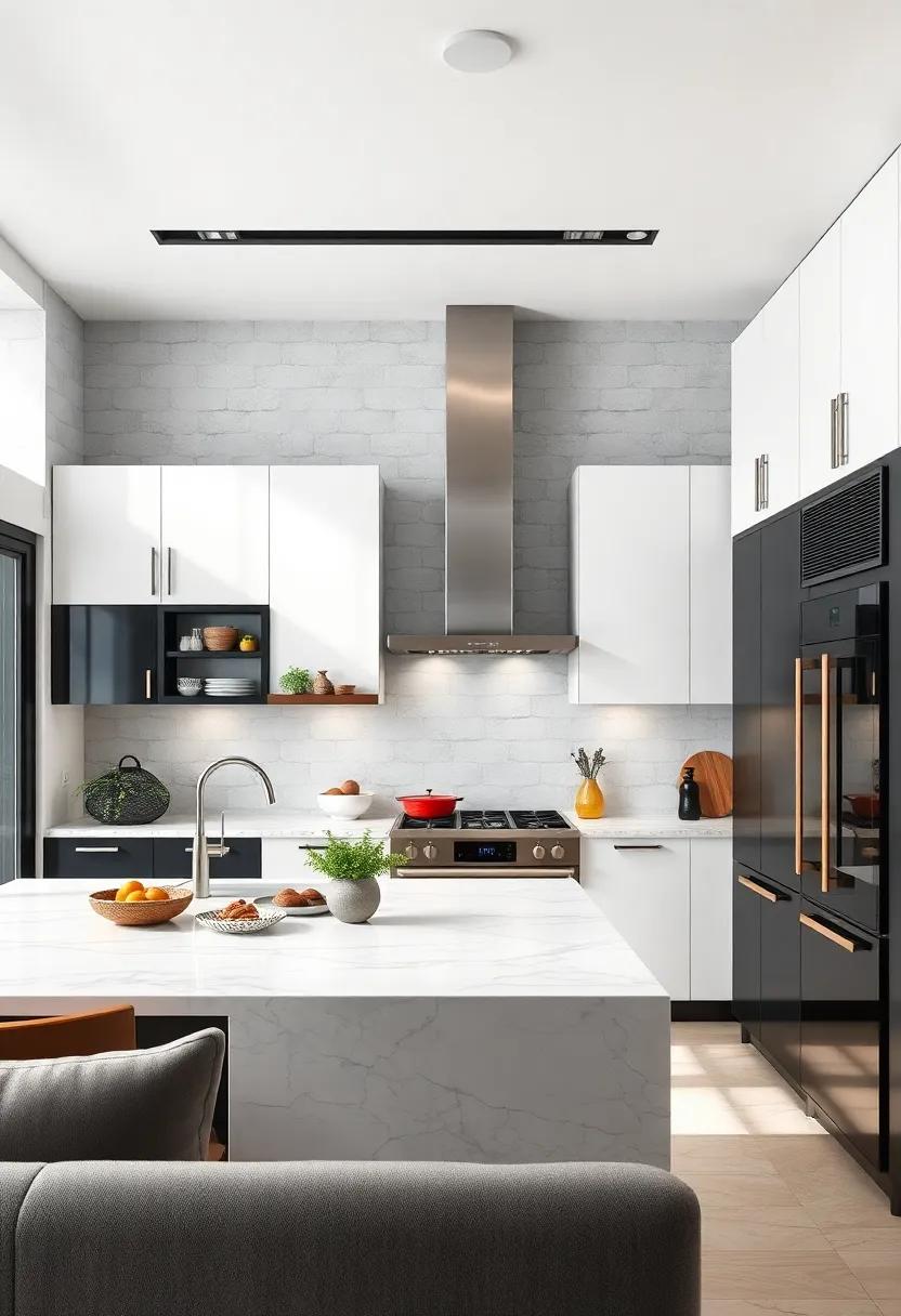 Two-Tone ⁢Cabinets:⁤ Opt‌ for⁣ a ⁢two-tone kitchen ⁢with ⁢white upper cabinets and black lower cabinets for a⁢ dynamic transition and a unique ⁤focal point