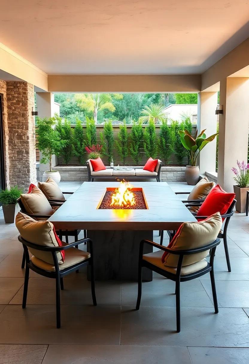 Fire pit dining table: Consider investing ​in a dining table that features a​ built-in fire pit,allowing ‌for both cooking and socializing in one stunning piece of furniture