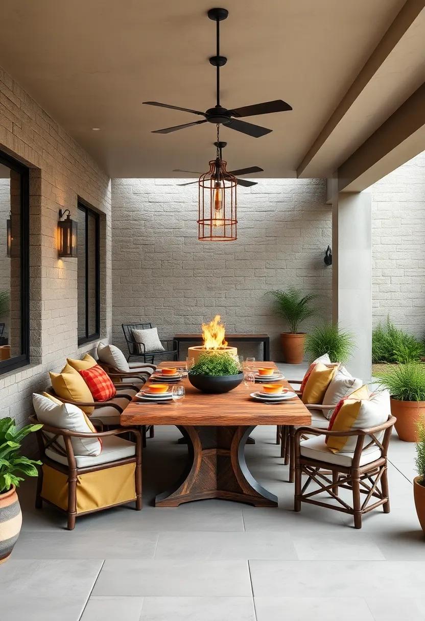 Mediterranean ⁣vibes: Set the stage⁣ for outdoor feasts with a rustic Mediterranean-style dining setup, complete with vibrant tableware and an herb garden nearby for fresh seasoning