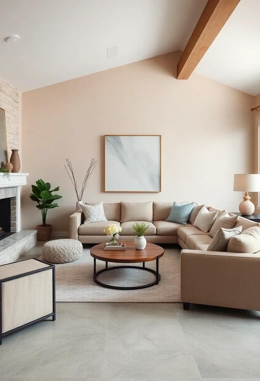 Soft Mushroom: This gentle, ⁢earthy shade adds warmth and texture, inviting⁤ guests to unwind in a ‍cozy and welcoming setting