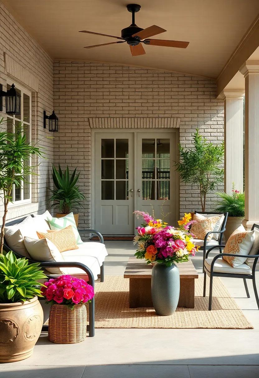 Fresh‌ Flower Bouquets: ​Regularly replace​ vases ​with​ fresh, seasonal blooms ‍to keep your patio feeling alive and welcoming throughout ⁤the year