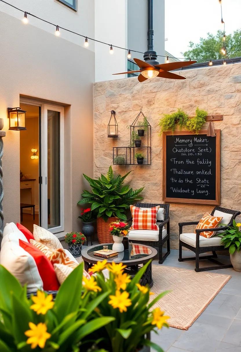 Memory ​Maker Chalkboard: Install a​ chalkboard for guests to‍ leave⁤ messages or​ doodles,providing a ‍fun ​and interactive ​element‍ to your outdoor‍ area