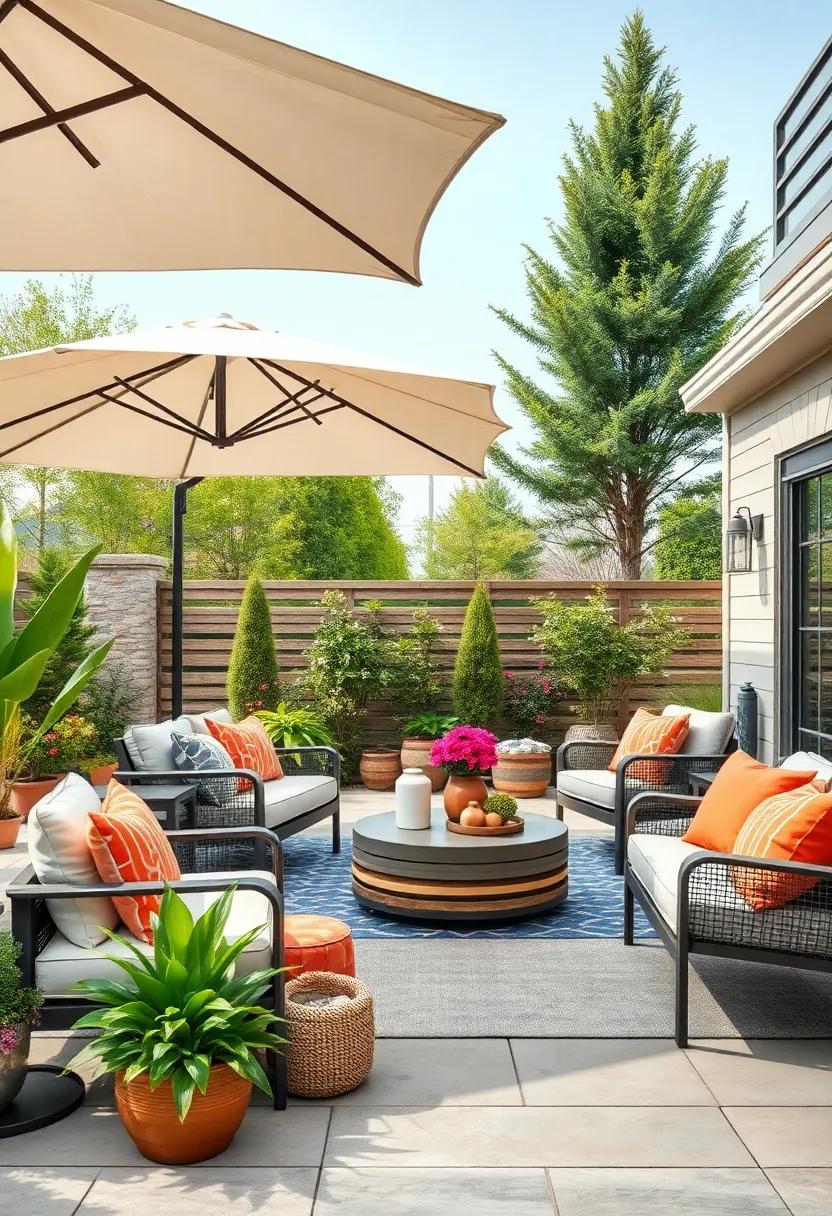 Seasonal‌ Umbrellas or Shade Canopies: Swap out your patio ⁣umbrella ​or canopy to a seasonal‍ design, adding a new element ⁤each season while providing ‍necessary shade