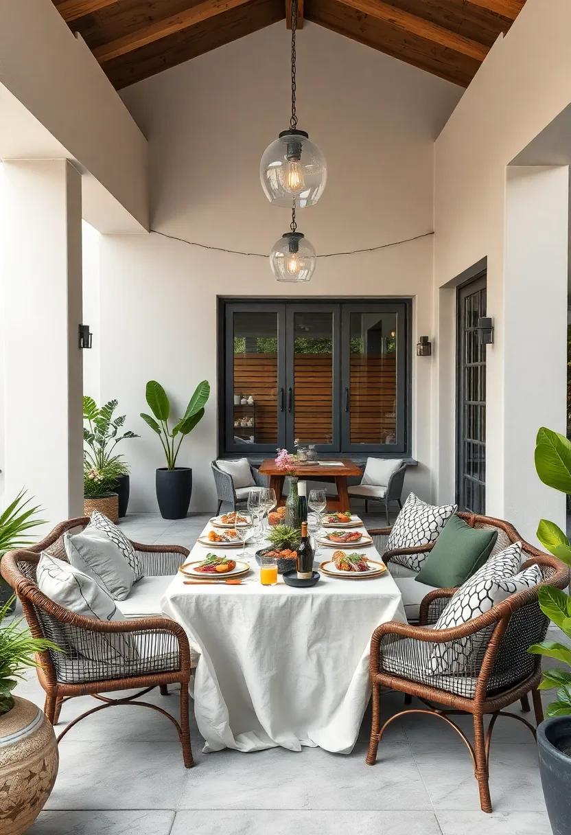 Simple and Chic Alfresco Dining: Keep it​ elegant yet⁢ minimalistic with a chic outdoor ​setting featuring a monochrome color palette and a refined ‌menu of fresh salads and ​grilled meats