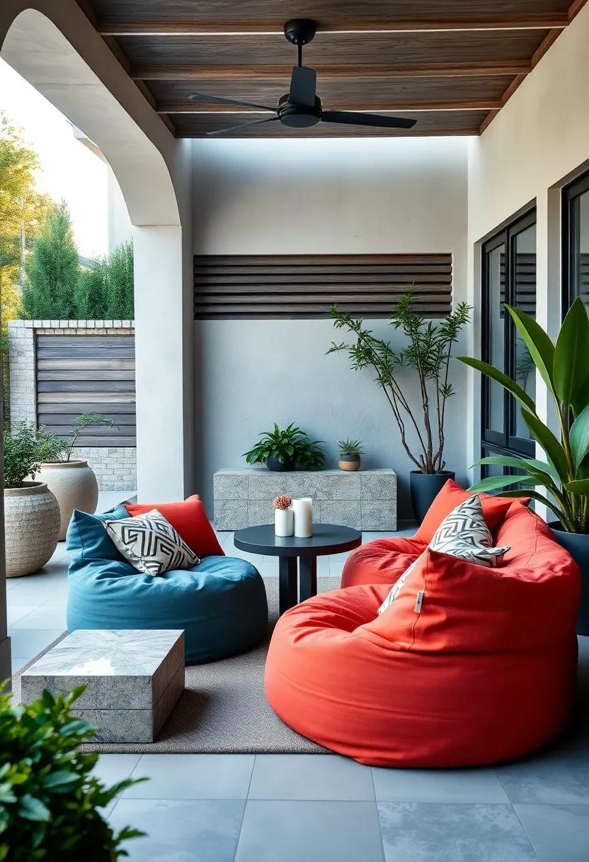 Open-Air lounges: Design an open-air lounge area with⁤ bean ‌bags and low tables; add string ‍lights above to ‍create an enchanting ⁤atmosphere after dusk