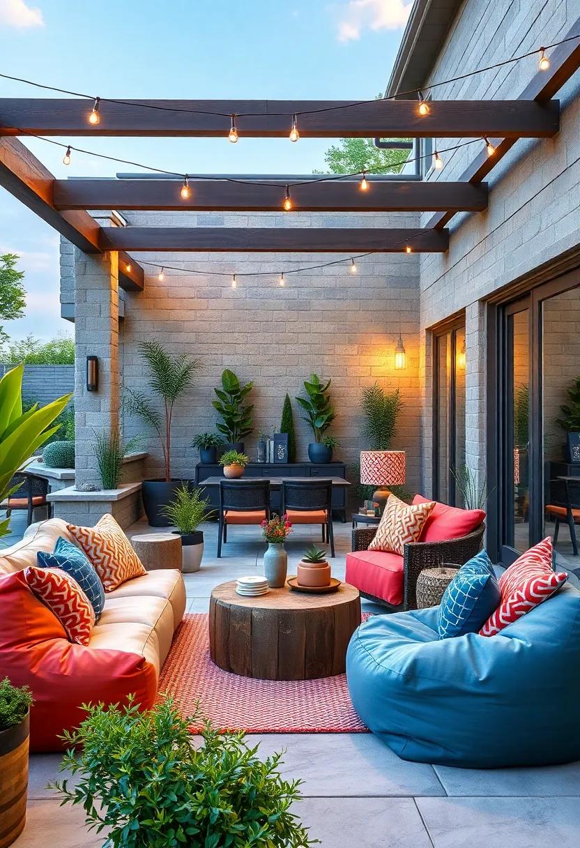 Pair with Pallets: ‍For a modern look, combine bean bags with wooden pallets as tables; ​this rustic combination provides functionality and comfort