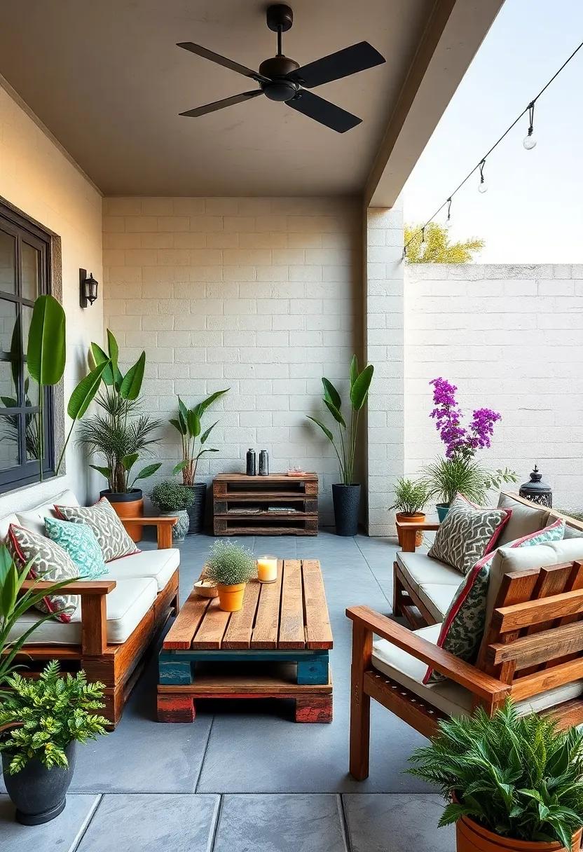 Artistic Flair:⁣ Paint your pallet ‍furniture in ‍bold colors or intricate⁢ designs to showcase‍ your artistic ​talent.this whimsical approach can ⁣turn your patio into an outdoor gallery