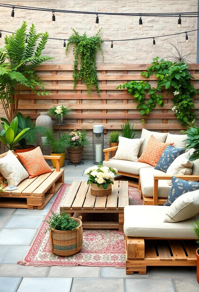 Vintage ⁢Photography Spot: ⁤Create a picturesque‌ backdrop for DIY photoshoots‌ with ⁣a charming arrangement of ⁣pallet furniture ⁢and floral decorations. ‍Ideal for capturing memories with⁢ friends and family