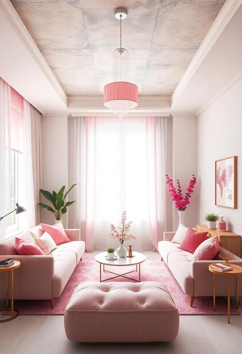Magical Light Fixtures: Choose pendant lighting or chandeliers in white with pink⁣ accents to create a focal point that dances with ‍elegance and charm