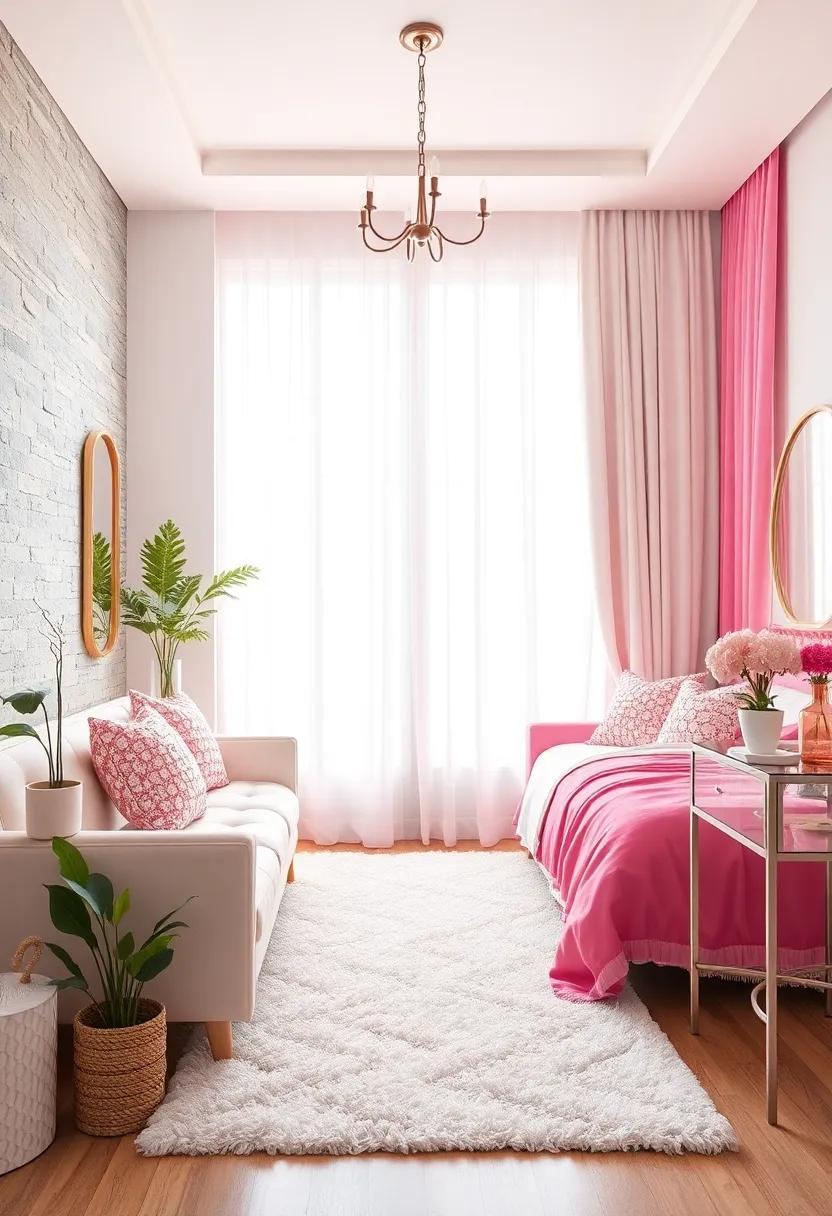 Glamorous Glam Room:‌ Add⁤ a ⁤touch of sparkle⁣ with sequined pillows and​ a ‌shimmering⁣ white rug, making the space feel luxurious and inviting