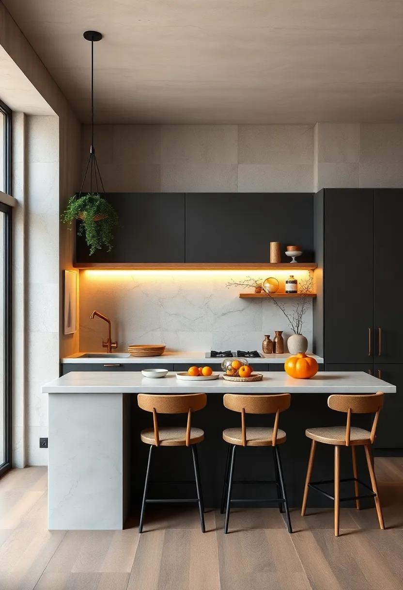 Bold Backdrop: Paint the wall behind your⁤ breakfast bar a contrasting color to create a dynamic,​ visually interesting space