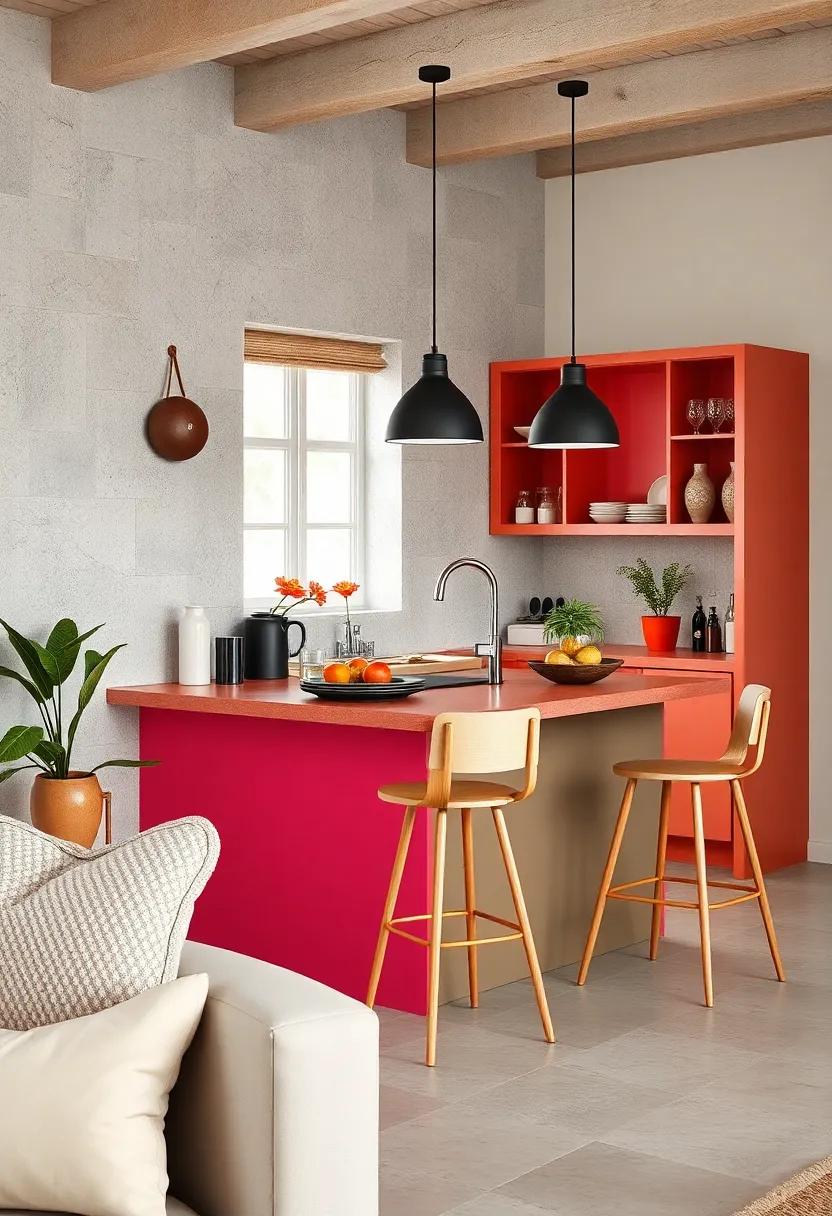 bright and Bold: Paint your breakfast ⁣bar a vibrant hue to energize the​ space, creating ⁢an eye-catching breakfast⁣ spot