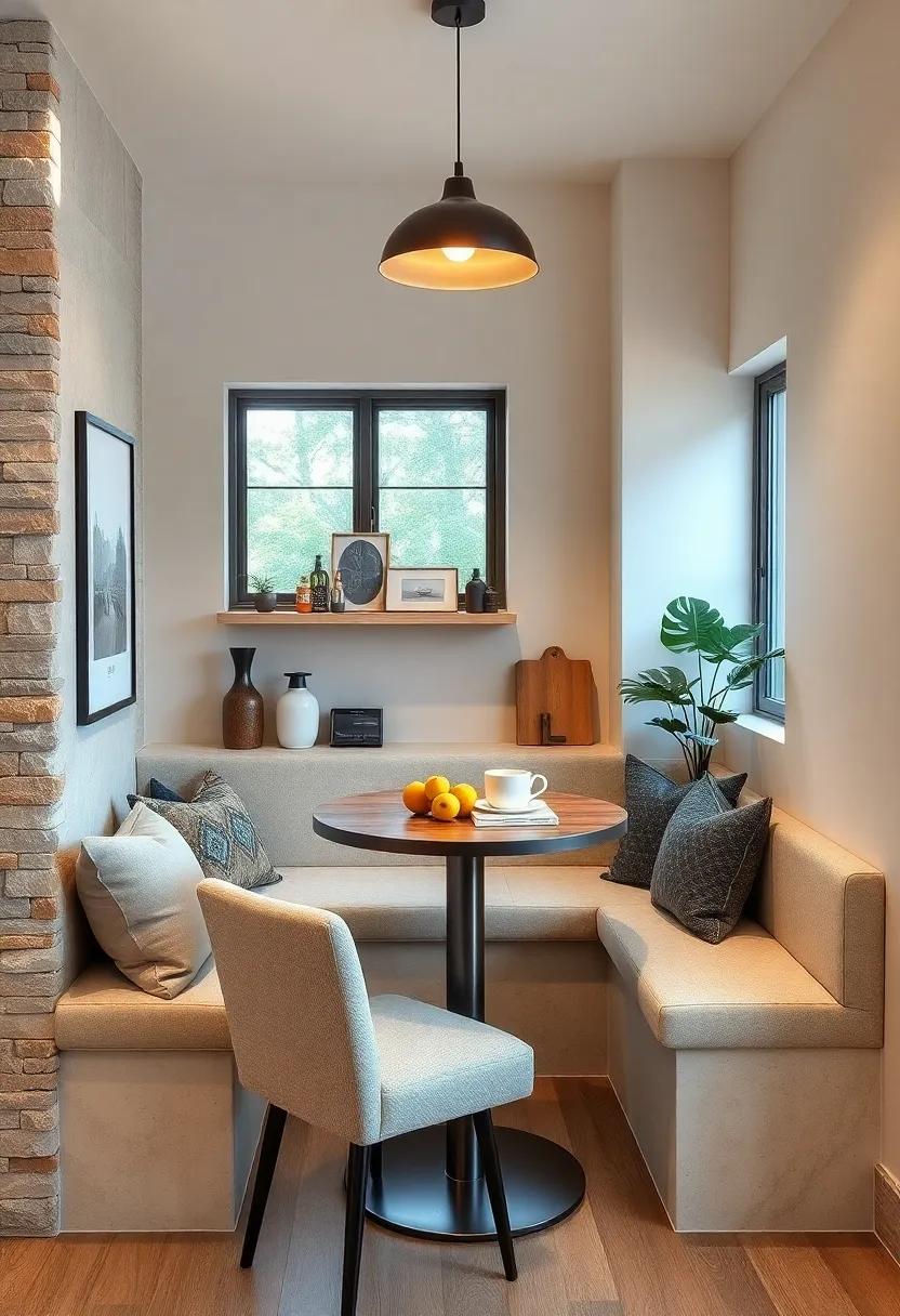 Corner Nook: Transform a cozy corner into a charming breakfast nook with built-in seating and a small, round bar top for‌ intimate meals